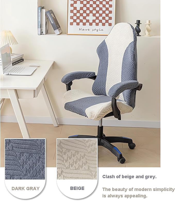 Gaming Chair Cover Stretch Washable Computer Chair Seat Slipcovers with Armrest Covers Fits Most Office/Computer Chairs