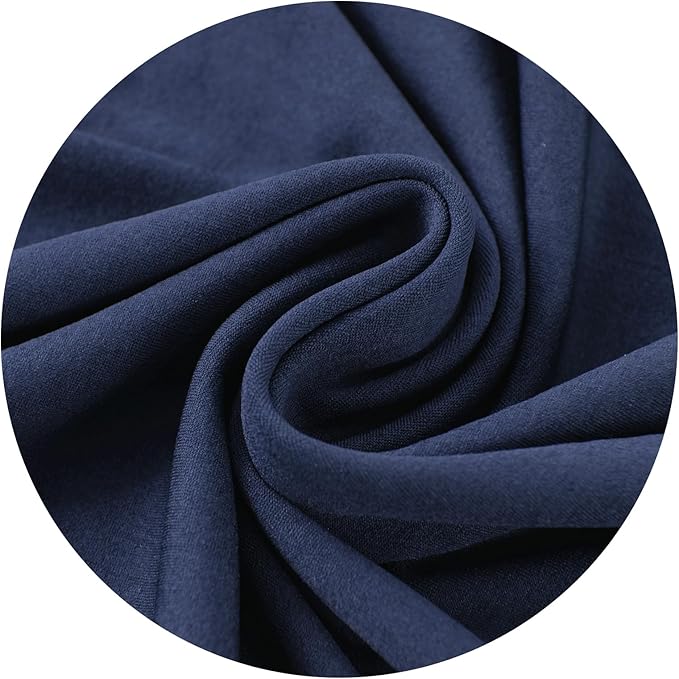 DIVA EN CAMINO DEC Stretchable Desk Office Chair Seat Cushion Covers - Universal Spandex Computer Chair Slipcover - Removable Washable Cushion Protectors for Dogs, Cats, Pets (Navy)