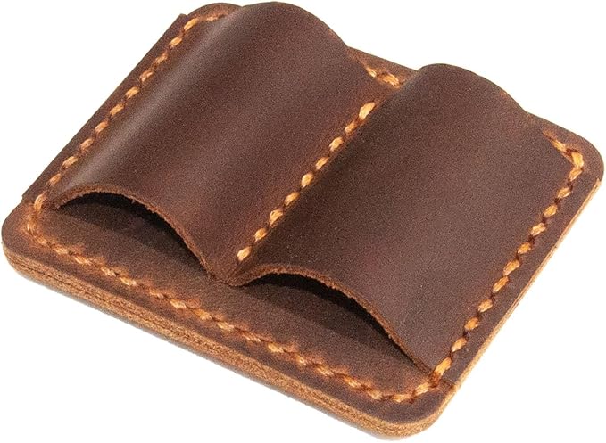 Handmade Leather Pen Holder Clip Notebook Pen Loop Stylish, notebook pen pencil holder clip and Practical Pen Organizer (Brown)