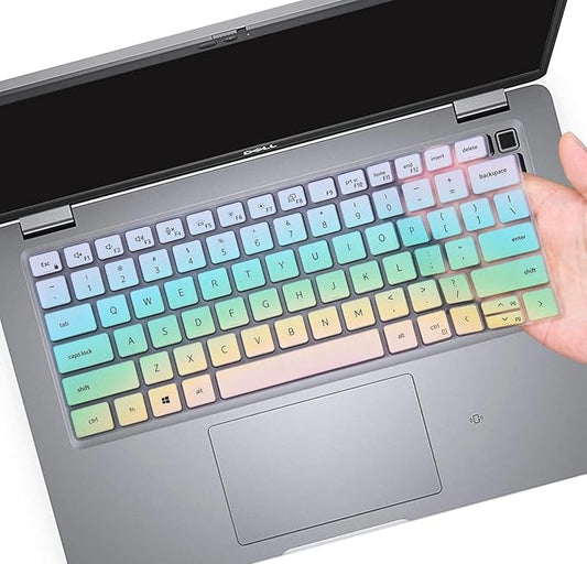 Keyboard Cover Skin for Dell Latitude 5420 5430 5440 5450 3440 3450 14, Dell Latitude 7420 7430 7440 7450 14, Latitude 9420 9430 9510 9520, Latitude 7520 15.6" Laptop Protector, Colorful