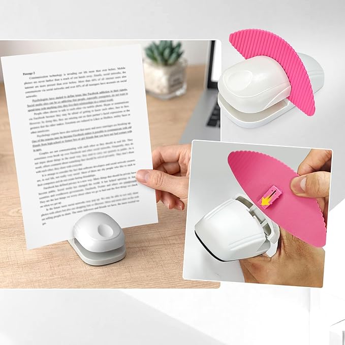 3 Pack Document Holder for Typing, Portable Paper Stand for Desk with Non-Slip Base, Plastic A4 Paper Holder for Office Desk, Computer, Bank, Compact Typing Stand