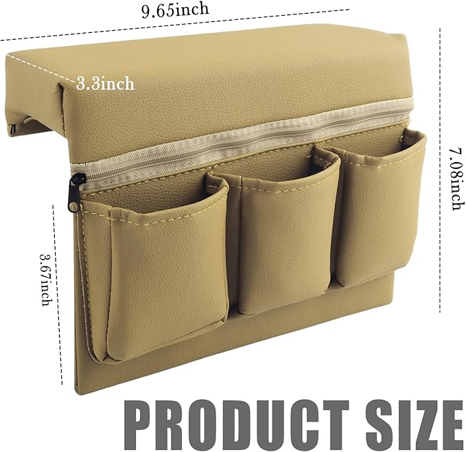 Car Armrest Storage Box for Window,Multi-Function Car Window Armrest Organizer with Multiple Storage Pockets,Arm Rest Organizer Cars Windows for Armrests and Increasing Storages (Beige)