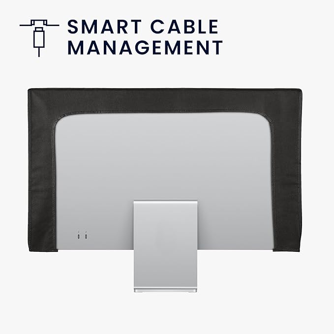 kwmobile Monitor Cover Compatible with 34-35" Monitor - Dust Cover Computer Screen Protector - Black