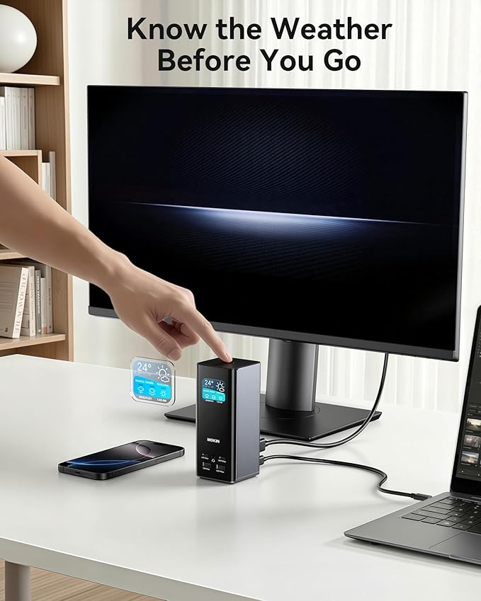 USB C Docking Station 3 Monitors 3 HDMI 2DP, MOKiN USB C Dock Multi Display with USB A&C 3.1, USB A&C 3.0, USB A 2.0, PD 100W, Ethernet for USB C Laptop HP/Dell/Lenovo