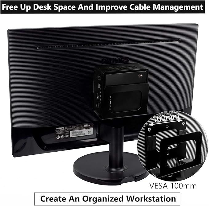 Adjustable Cable Box Wall Mount Small Device Modem Wall Mount Holder for Small and Wide Media Players Like Apple TV, Roku, Cable Boxes, ,Mac mini M4,DVD Players, Routers, Modems,WII(Black-Wide)
