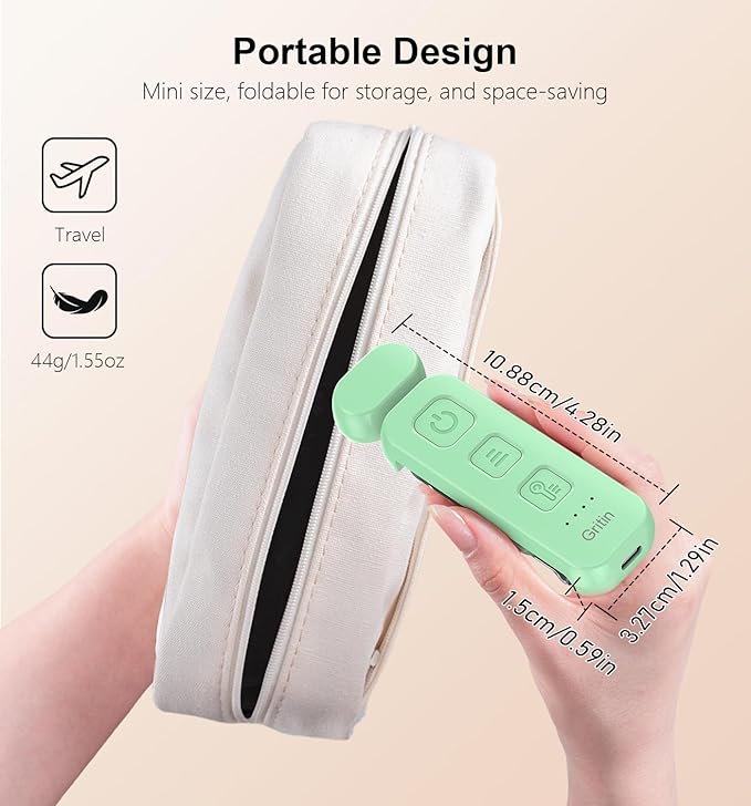 Gritin Book Light Rechargeable, Reading Light Lamp Clip on Book, Eye Caring 3 Colors, 5 Brightness & Stepless Dimming, Long Lasting up to 80hrs, Portable Mini Book Light for Book Lovers-Cyan