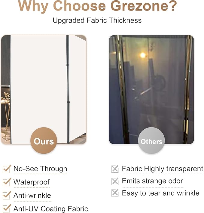 Room Dividers Folding Privacy Screens 4 Panel Partition Screen Steel Frame& Frabic Office Partition for Home Office Dorm Decor White