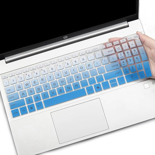 Keyboard Cover for 2025 2024 HP Laptop 15-fc 15-fd 15.6" Series 15z-fc000 15t-fd000 15-fd0123dx 15-fd0127dx 15-fc0245dx 15-fc0025dx 15-fd0023dx 15-fd0005dx 15t-fd100 fd0083wm 15-fc0093dx-OmbreBlue