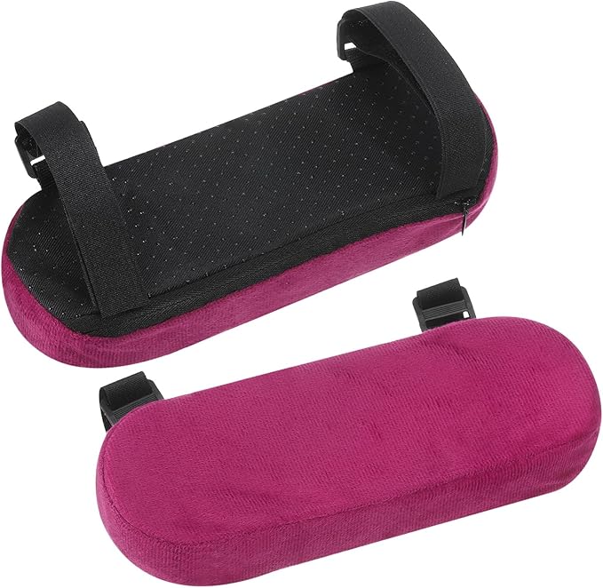 uxcell Memory Foam Chair Armrest Pads, 4 Pair Office Chair Arm Covers, Elbow Pillow for Offices Study Rooms Game Rooms (Purple)