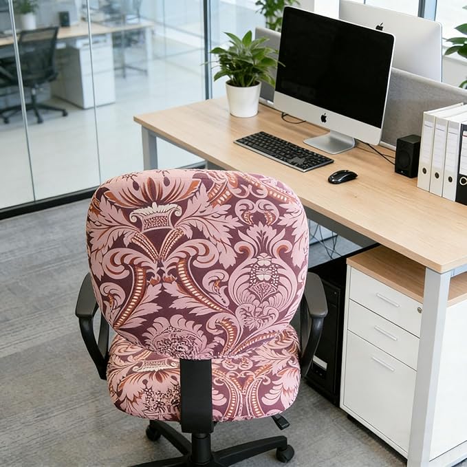 Melaluxe Computer Office Chair Cover - Protective & Stretchable Universal Chair Covers Stretch Rotating Chair Slipcover