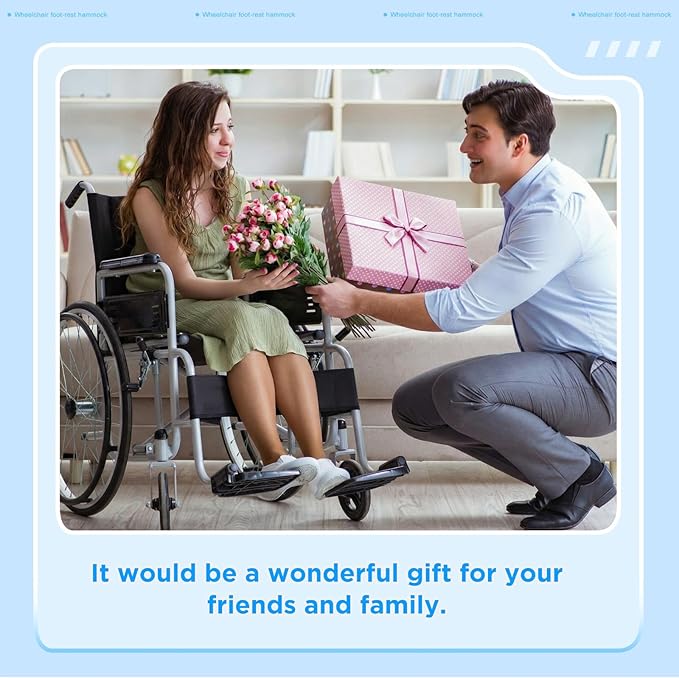 2 Kit Wheelchair Footrest Hammock with Storage Pouch, Adjustable Leg Rest Footrest Hammock, Portable Hanging Foot Sling Replacement for Airplane Wheelchair Essential Accessories