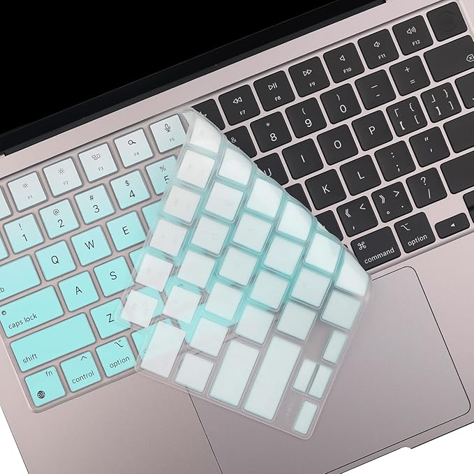 2 Pack Keyboard Cover Skin for 2026-2023 MacBook Air 13" 15" M5 M4 M3 M2, 2026-2021 MacBook Pro 14" 16" M5 M4 M3 M2 M1 Pro/Max, 14.2" 16.2" MacBook Pro /13.6" 15.3" MacBook Air, US,Ombremint