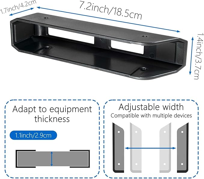 Under desk laptop mount,soft-protected edges, double-sided tape, 10 minutes install with this. Pair with our under desk laptop holder to hide laptop, router&cables ,keeping your desk clutter-free