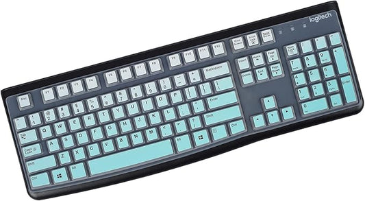 Keyboard Cover for Logitech K120 MK120 Wired Keyboard, Logitech K120 Keyboard Accesseries, Ultra Thin Logitech K120 Keyboard Skin Protector - Gradual Mint