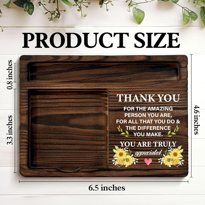 Thank You Gifts for Women Coworkers Employees, Appreciation Gifts for Coworkers Boss Teacher Nurse Social Worker, Thank You Post It Note Dispenser for Office Cubicle Desk Decor