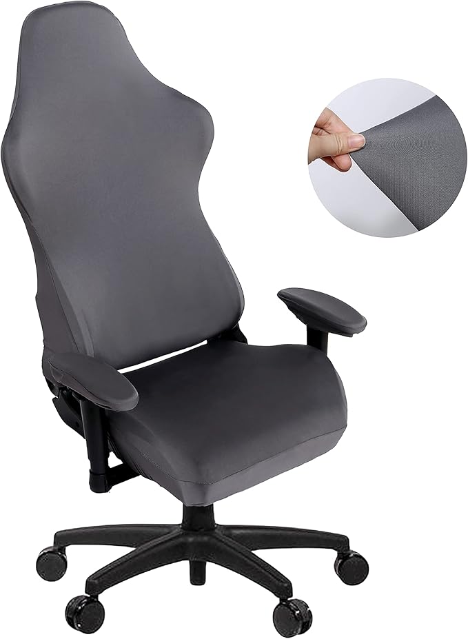 SARAFLORA Gaming Chair Covers Stretch Washable Computer Chair Slipcovers for Armchair, Swivel Chair, Gaming Chair,Computer boss Chair (Grey, X-Large)