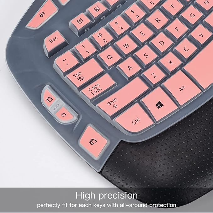 Keyboard Cover for Logitech K350 MK550 MK570 Wireless Wave Keyboard Cover Skin Protector, Logitech K350 MK550 MK570 Accessories, Pink