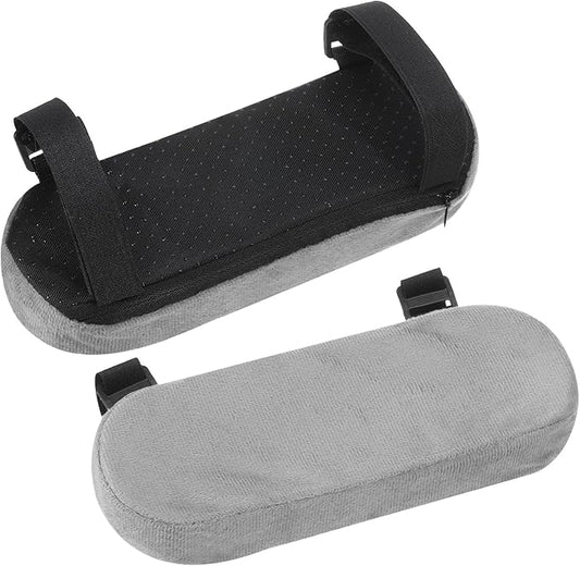 uxcell Memory Foam Chair Armrest Pads, 4 Pair Office Chair Arm Covers, Elbow Pillow for Offices Study Rooms Game Rooms (Gray)
