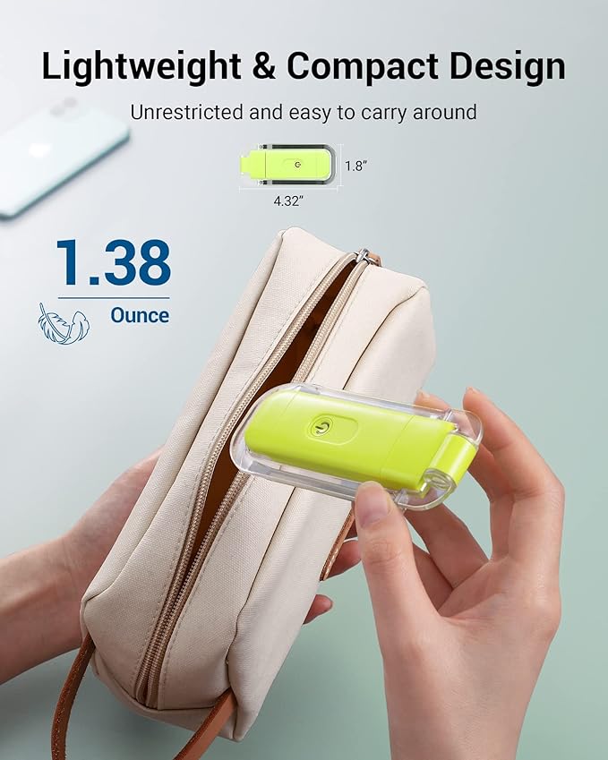 DEWENWILS Book Reading Light, USB Rechargeable Booklight for Reading at Night, LED Clip On Book Lights for Kids, Bookworms, Blue Light Blocking, Amber + Warm White (Green)