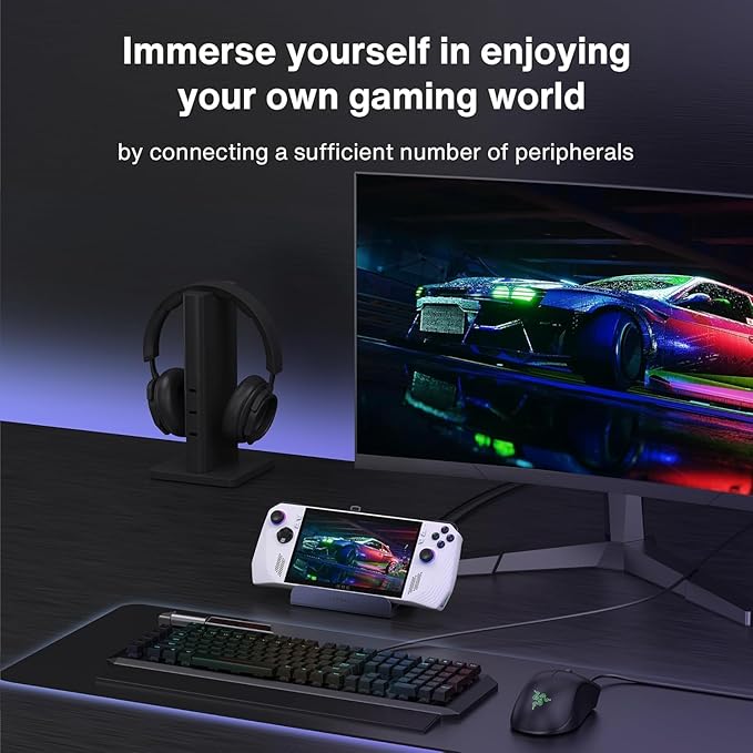 iVANKY 4K@144Hz Steam Deck Dock, 8-in-1 Docking Station for ASUS ROG Ally X/Legion Go/MSI Claw, ROG Alloy/Valve Stream Deck OLED Hub, HDMI 2.1, 1Gbps Ethernet, 3*USB-A 3.0, 100W Charge