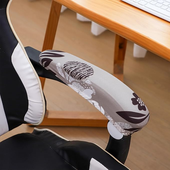 FORCHEER Armrest Covers for Office Chair 12-15 Inch Floral 2 Pieces Elastic Arm Rest Covers for Computer Gaming Chair Arm Slipcovers Washable