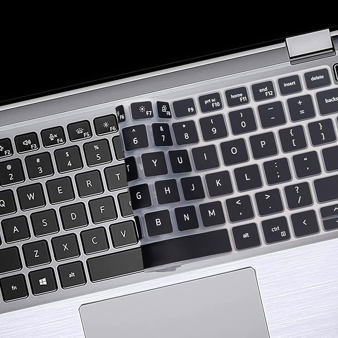 Keyboard Cover Skin for Dell Latitude 3440 3450 5450 5440 5430 5431 5420 14", Latitude 14" 7450 7440 7430 7420 7410 9420 9430, Latitude 16" 7650 7640, Latitude 9520 9510 7520 15.6" 2025-2022 -Bk