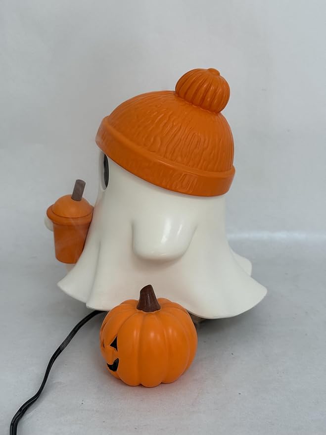 Fantasy Figurine-statue Cute Ghost Halloween Humidifier, USB Powered Portable Mini Cool Mist Humidifier with Pumpkin Decor, Small Air Humidifier for Bedroom, Desk, Office, Halloween Party Decorations