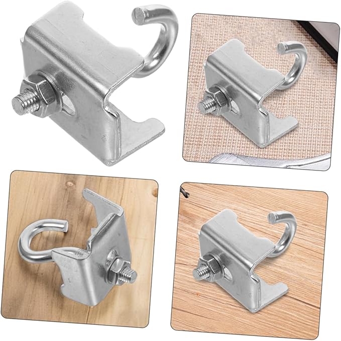 UKCOCO 6pcs Heavy Duty Beam Hanger Clamp for Industrial Wire Shelving Durable Metal Clamps for Versatile Storage Easy Setup and Removal Optimized for Warehouse Use