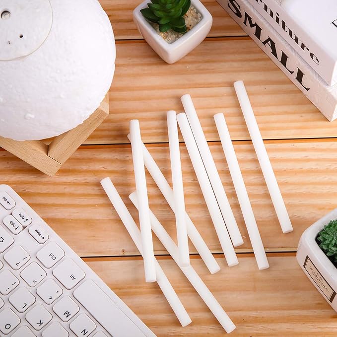 Mudder 24 pcs Humidifier Sticks Filter Refill 5.35''Mini Air Diffuser Pure Cotton Wicks Refill Humidifiers Filter Sticks Wicks for Small Portable Humidifier Diffuser in Office Bedroom Home