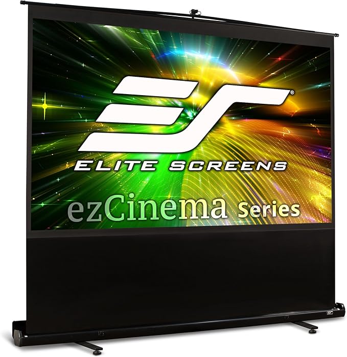 Elite Screens ezCinema 150" 16:9 Pull-Up Projector Screen, 8K/4K UHD Ready, Manual Portable MaxWhite B, Home Theater & Office, Manual, F150NWH