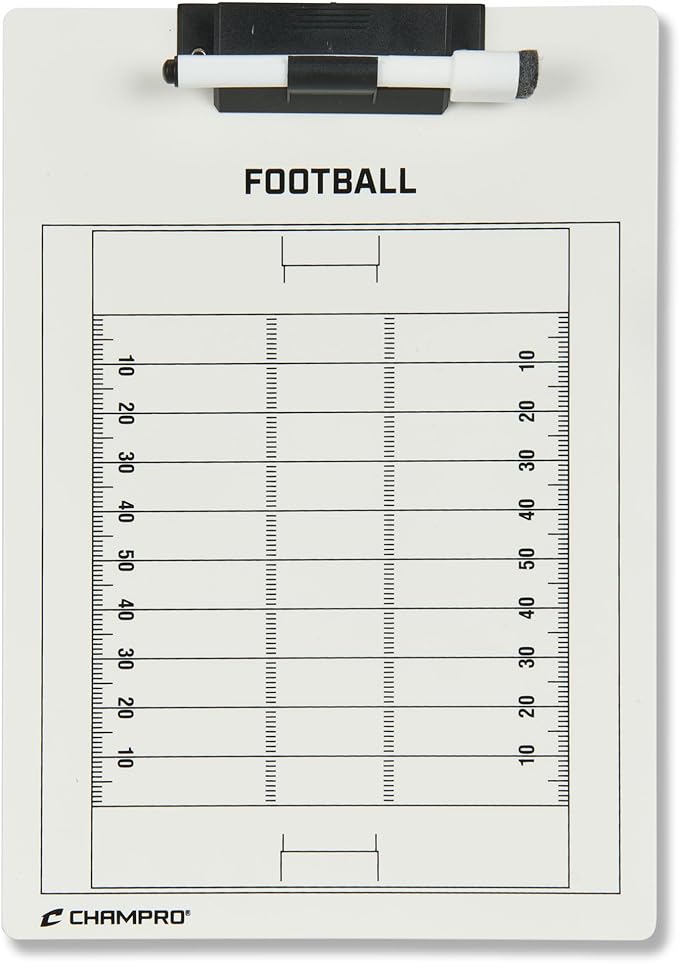 Champro Football Coach's Board (White, 12 x 9-Inch)