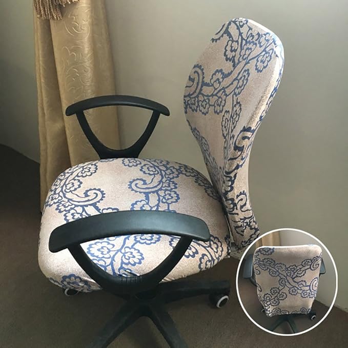 Melaluxe Computer Office Chair Cover - Protective & Stretchable Universal Chair Covers Stretch Rotating Chair Slipcover
