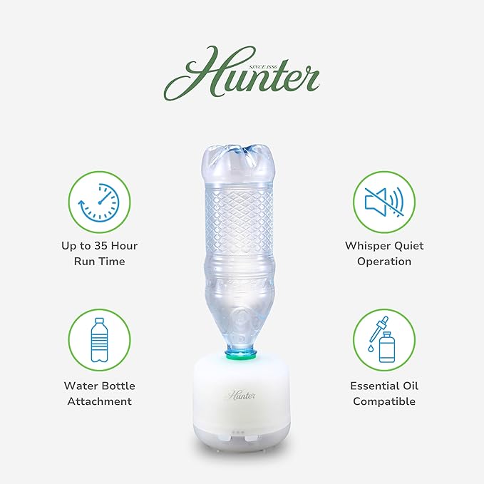 Hunter XJ-520 Aromatic LED Personal Ultrasonic Humidifier
