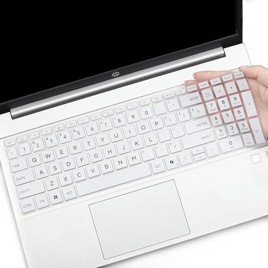 Keyboard Cover for 2025 2024 HP Laptop 15-fc 15-fd 15.6" Series 15z-fc000 15t-fd000 15-fd0123dx 15-fd0127dx 15-fc0245dx 15-fc0025dx 15-fd0023dx 15-fd0005dx 15t-fd100 fd0083wm 15-fc0093dx-White