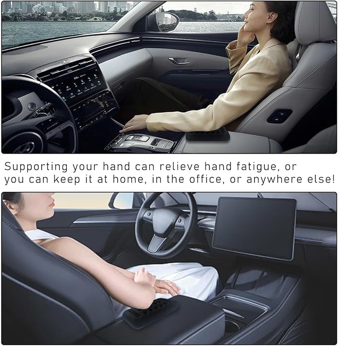 Wevdn 2 PCS Arm Rest Elbow Pads for Car, 5.1" × 2.6" Vehicle Door Thigh Support Armrest Pad with Memory Foam, Non-Slip Automotive Comfortable Elbow Fatigue Relief Wrist Rest Cushion