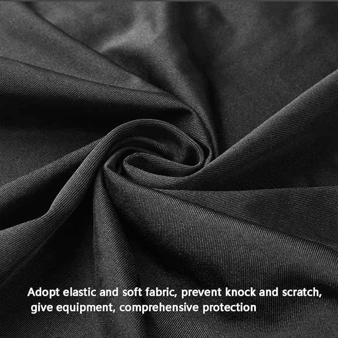 Indoor TV dust cover, elastic fabric with adjustable size, Suitable for most brands of 66-75 inch flat or curved TVs (Black, 66 - 75 inches)