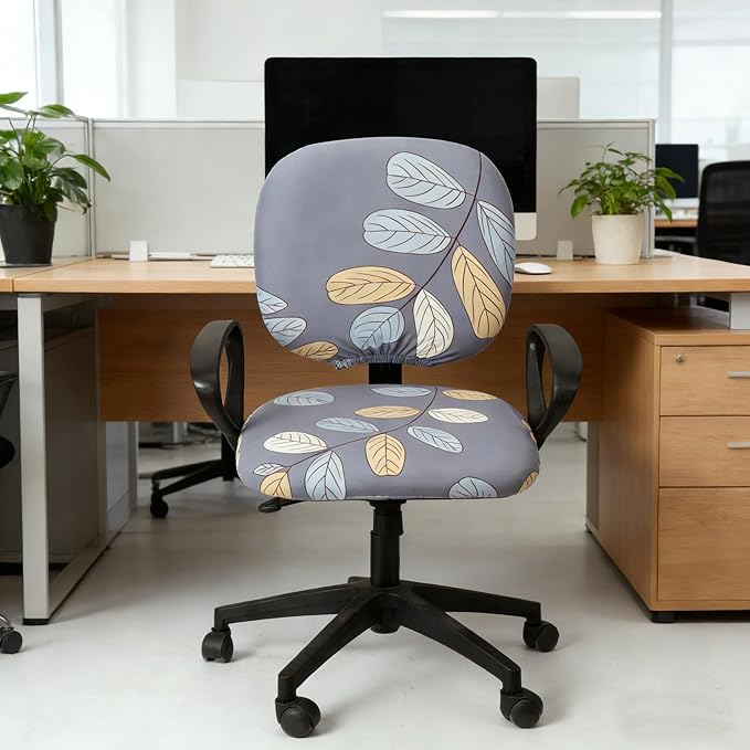 Melaluxe Computer Office Chair Cover - Protective & Stretchable Universal Chair Covers Stretch Rotating Chair Slipcover