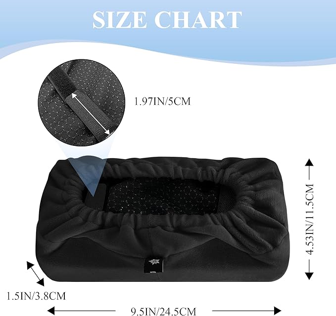 SPRING SEAON Office Chair Arm Covers Soft Memory Foam Arm Rest Pads Short Plush Gaming Chair Armrest Cushion Provide Cushioning for Elbows and Forearms 2 Pack Chair Covers for Arms Black