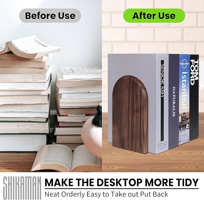 Book Ends,Bookends Wood Book Ends Universal Economy Bookend (16, Large)