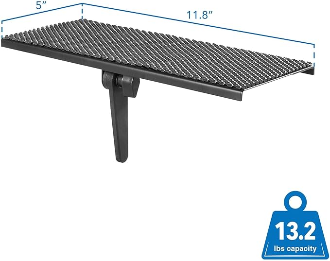 Mount-It! Above TV Shelf for Wall Mounted TV – Adjustable No-Drill TV Top Shelf for Cable Box & Streaming Devices – 12” Compact Flat Screen TV Shelf Mount with Anti-Slip Surface, 13.2 lb Capacity