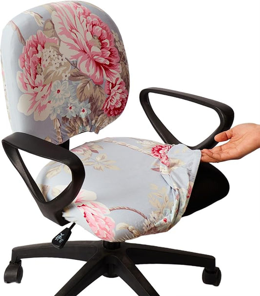 Melaluxe Computer Office Chair Cover - Protective & Stretchable Universal Chair Covers Stretch Rotating Chair Slipcover