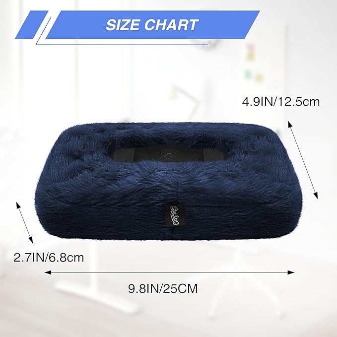 SPRING SEAON Office Chair Arm Covers Plush Office Chair Arm Pads Premium Memory Foam Gaming Chair Armrest Cushion Provide Cushioning for Elbows and Forearms 2 Pack Arm Chair Covers for Arms Navy Blue