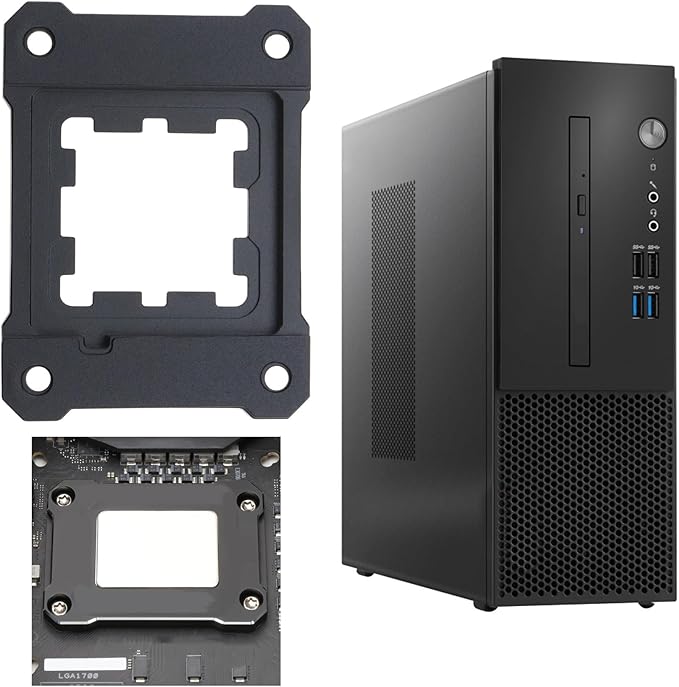 AM5 CPU Holder AM5 Anti-Bending Contact Frame with 4Pcs Screws & 1x Screwdriver Corrective Anti-Bending Fixing Frame 75x56mm/ 2.95x2.2in Black