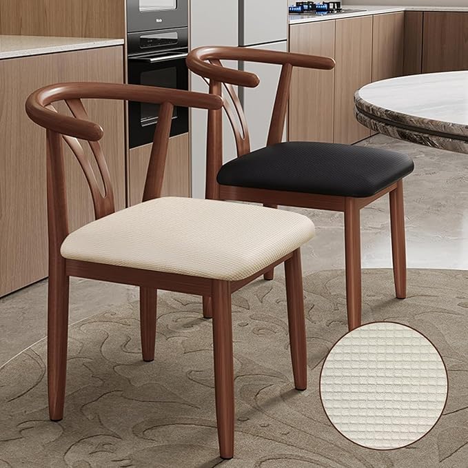 Universal Chair Covers Waterproof Stretchable Office Chair Cover Washable Computer Chair Slipcover for Desk Chairs Dining Chair Seat Cushion Protectors Black