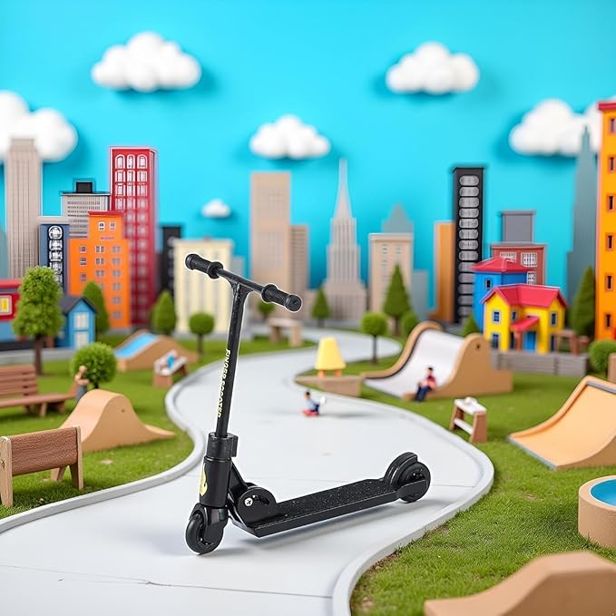 Black T-Head Finger Scooter, Stress Relief Desk Gadget for Skate Fans and Office Workers, Precision Control for Smooth Tricks and Focus