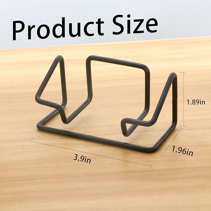 2 Pack Business Metal Business Card Holder office decor Card Holder Desk Display,Business Card Display Stand,for Office Home Desktop (black)