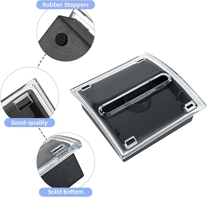 Pop Up Sticky Note Dispenser,3x3 Inches,Sticky Note Holder, Black Base,Sticky Note Dispenser for Office Home Classroom Desk Supplies (2 Packs)
