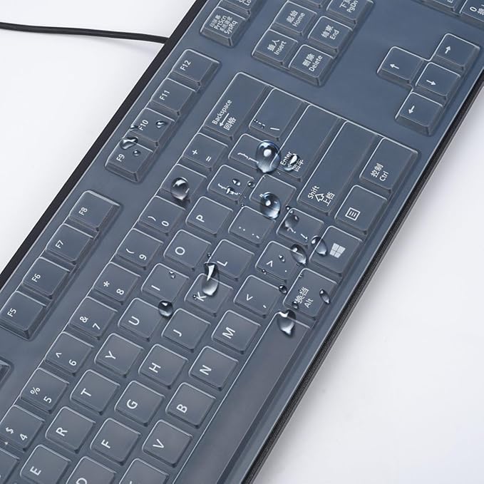 Keyboard Cover for Dell KB212-B KB4021 Slim USB 104-Key Keyboard, Dell KB212-B Keyboard Skin Protector - Clear