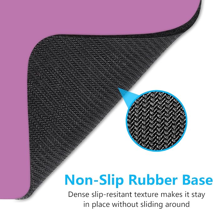 Dapesuom Small Mouse Pad, 6 x 8 Inch Thick Rubber Premium-Textured Non-Slip Portable & Washable Mini Mouse Mat for Women Men Wireless Laptops Keyboard Tray Gaming Work Computer Travel, Radiant Orchid