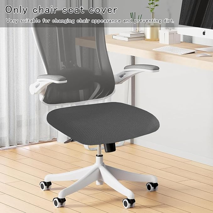 DHXYZZB Chair Seat Cover 2PCS Office Chair Cushion Protectors Waterproof Stretchable Chair Slipcover Universal for Office Desk Swivel Computer Chairs Covers